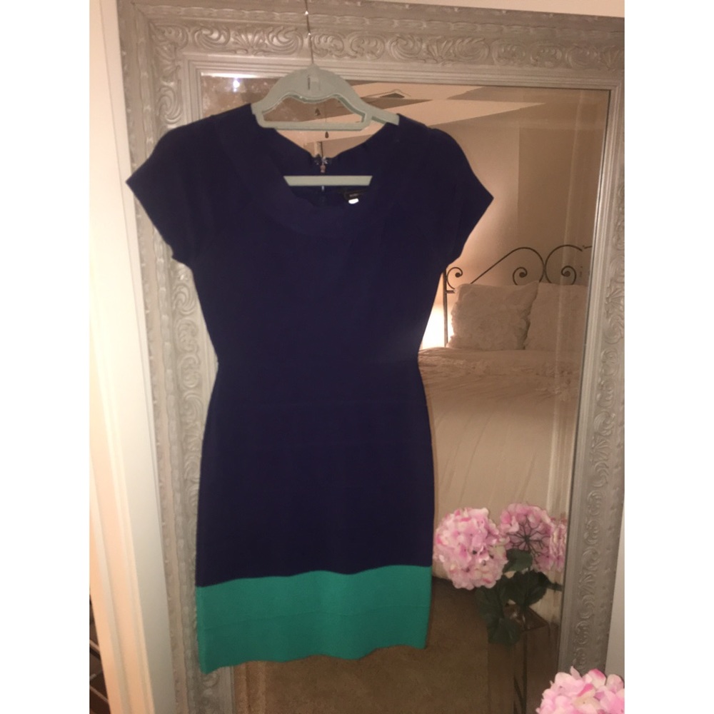 BCBG MaxAzria 'Kisha' color-blocked cocktail dress
